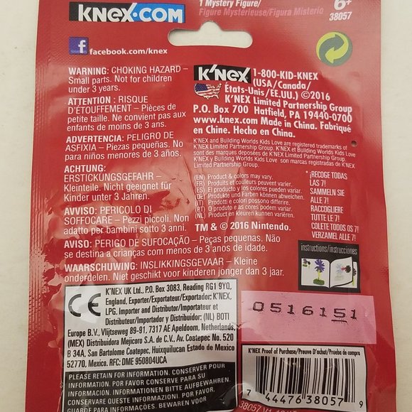 Super Mario K'NEX SERIES 8 DIDDY KONG Common🆕 Unopened - Picture 3 of 4